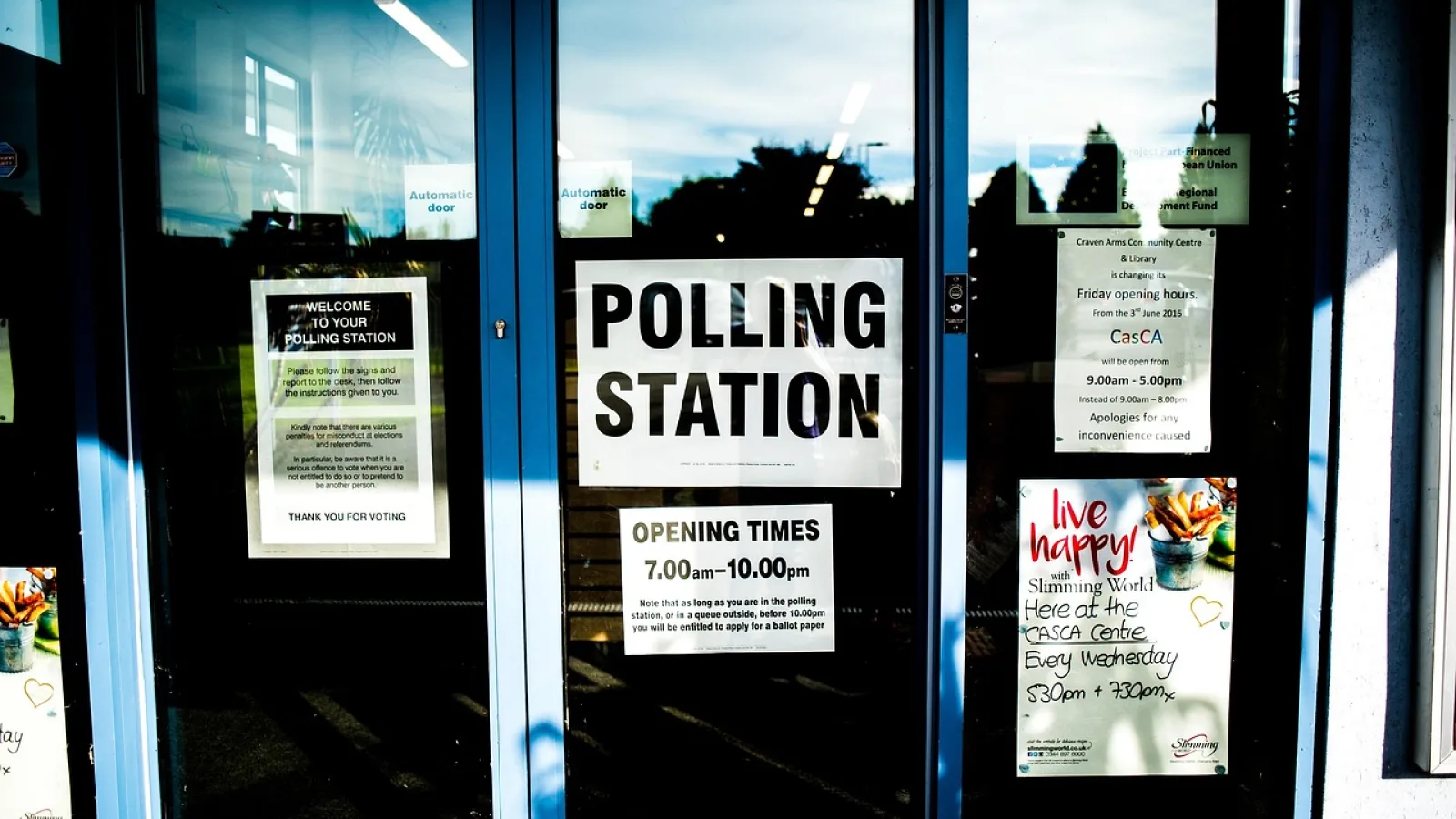 People voting at polling station