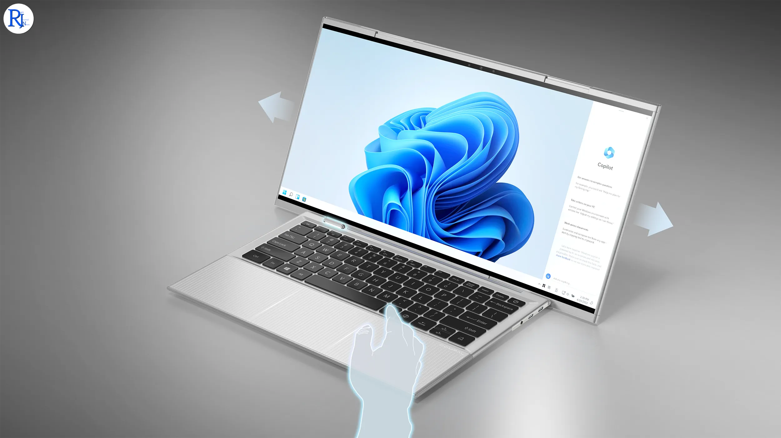 Revolutionary Rollable Laptop Display Expands to 18 Inches