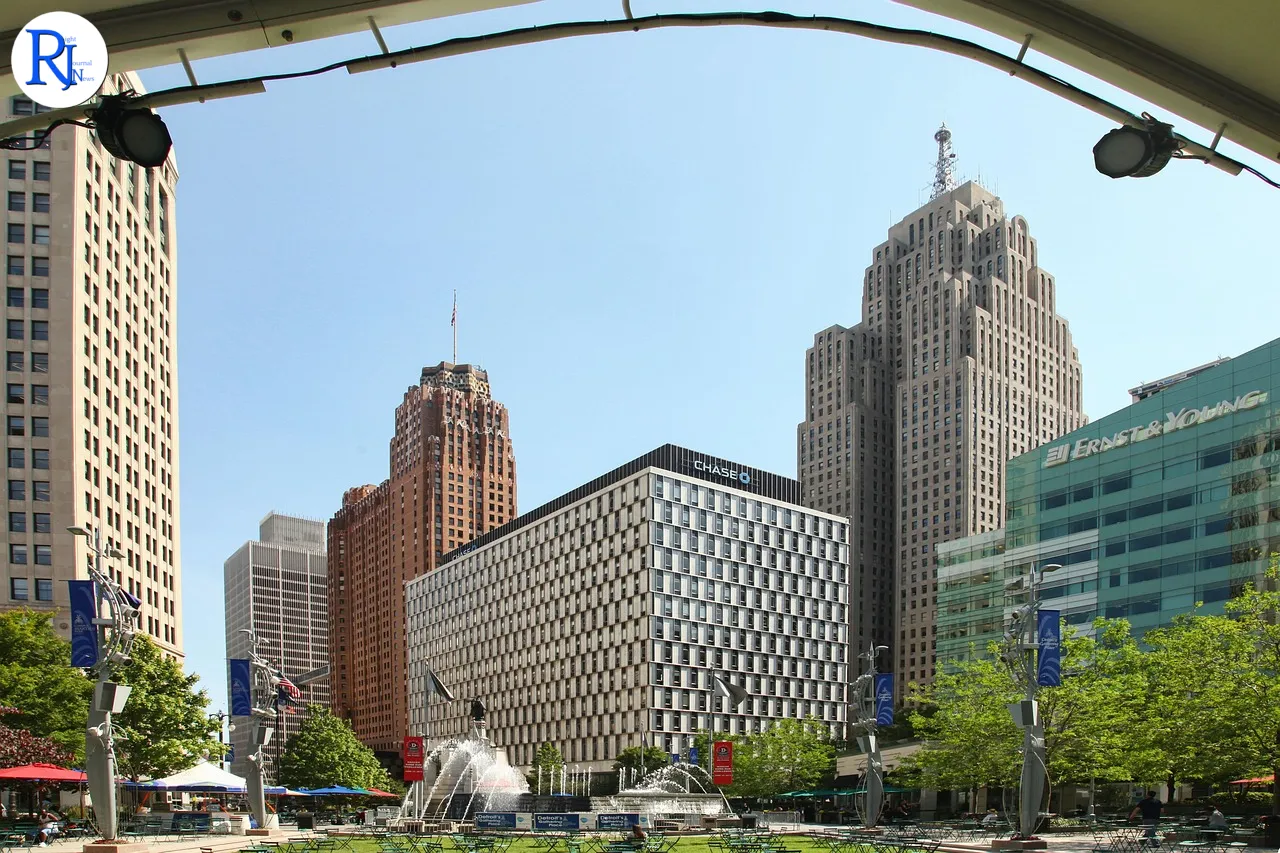 detroit, campus martius, park, downtown, city, detroit, detroit, detroit