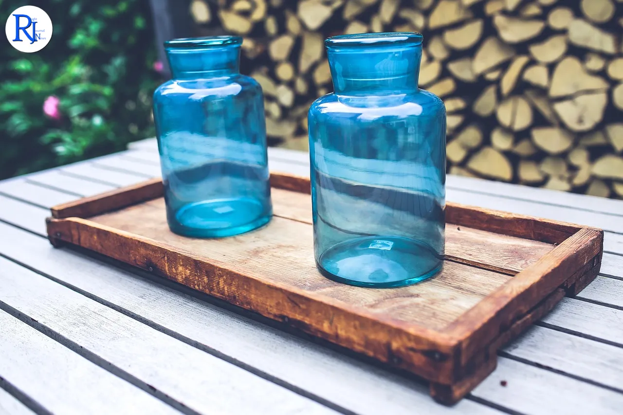 big, blue, jar, jars, tray, wood, wooden, design