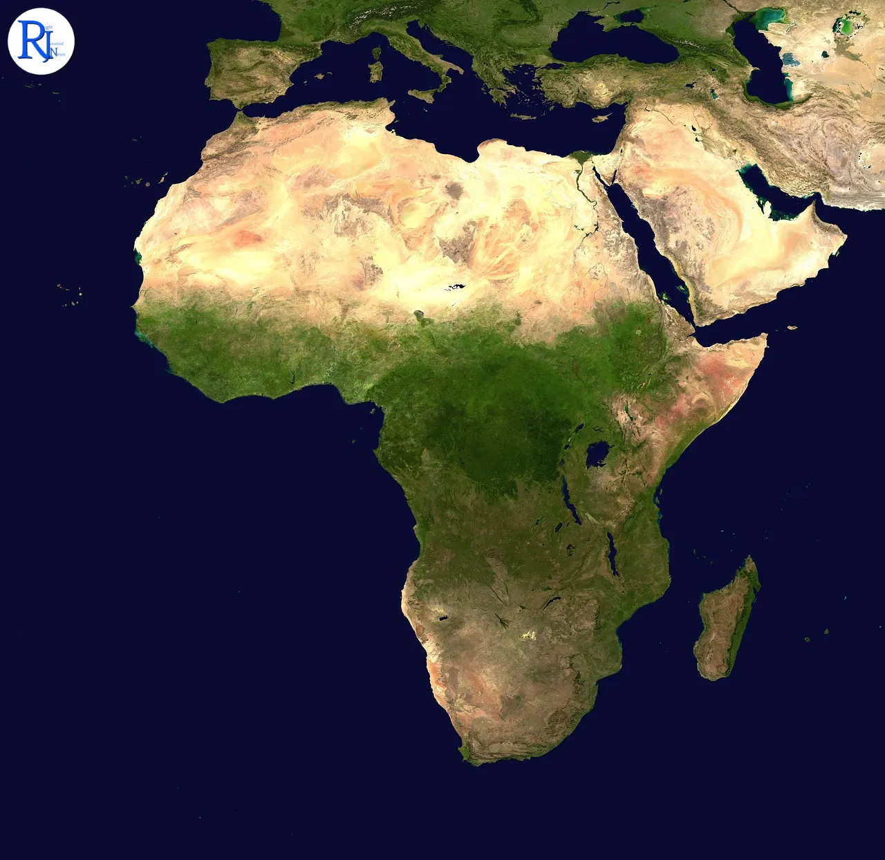 africa, continent, map of africa, aerial view, geography, map, satellite image, atlantic